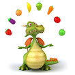 Dragon et légumes