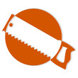 Logo for carpenters and joiners - handsaw - Illustration