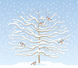 Vector: Winter tree Winter tree