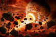 Planet  illustration Earth Apocalypse