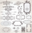 vintage ornamental calligraphic designs set