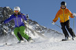 Foto: Skifahrer im Parallel Slalom Skifahrer im Parallel Slalom
