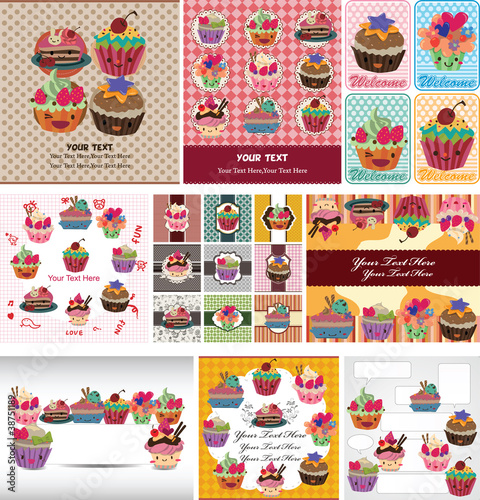 Vector: cake card cake card