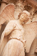 Famous smiling angel on facade of Reims Cathedral Famous smiling angel on facade of Reims Cathedral