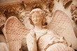 Famous smiling angel on facade of Reims Cathedral Famous smiling angel on facade of Reims Cathedral