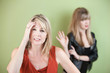 Upset Mom and Daughter