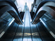Escalator in department store