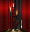 red room and black chandelier red room and black chandelier