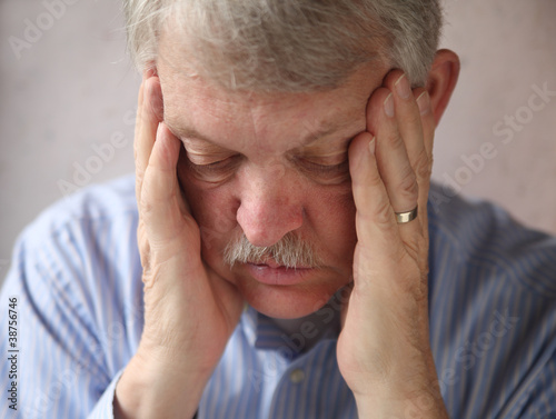 Photo: senior man depressed senior man depressed