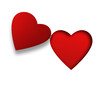A fényképek részletei Card made out of two hearts