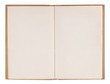 Open old blank book with clipping path