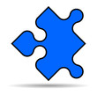 Blaues Puzzleteil