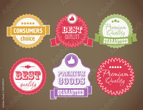 Vector: Vector vintage discount labels set Vector vintage discount labels set