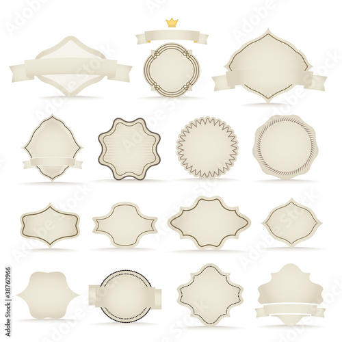 Vector: Vector vintage labels template for a text Vector vintage labels template for a text