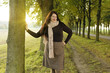 XXL-Model im Herbst