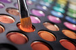 eyeshadow palette and brush
