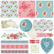 Scrapbook Design Elements - Vintage Flowers in vector