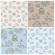 Marine life Background Collection - seamless pattern in vector
