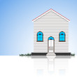 modern house and blue sky