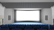 Cinema auditorium, flying into the screen