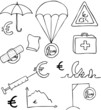 Vektor: Eurokrise Doodles Eurokrise Doodles