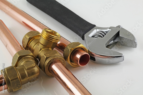 Photo: close up plumbers compression joint close up plumbers compression joint