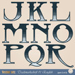 Set of vector letters of the English alphabet