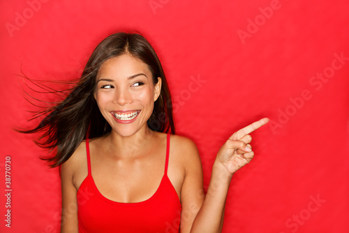 Photo: Woman pointing Woman pointing