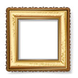 retro frame with gold leaf