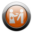 Orange Metallic Orb Button "Immunizations"