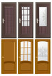 Vektor: light and darck brown doors on white light and darck brown doors on white