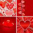 Valentine heart pattern, vector