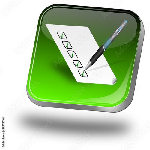 Vektor: Button mit Checkliste Button mit Checkliste