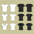Black and white t-shirt  template