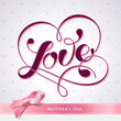Lettering LOVE. For themes like Mother's Day, Valentine's Day.