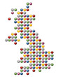 abstract map of United Kingdom abstract map of United Kingdom
