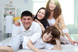 Happy family at home