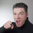 exasperated man fuming
