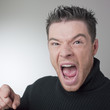 angry man fuming bullying