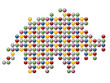 abstract map of Switzerland
