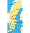 Kingdom of Sweden - vector map