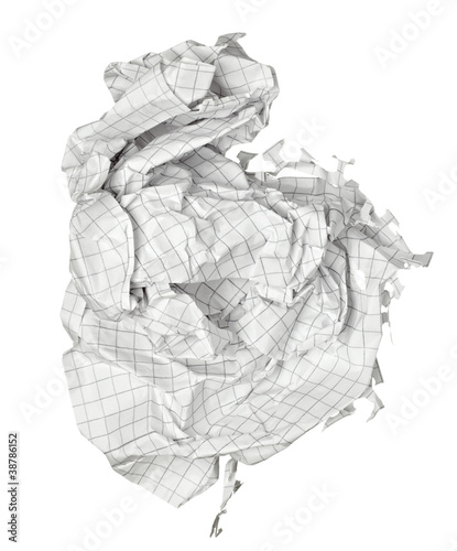 Photo: paper ball crumpled garbage frustration paper ball crumpled garbage frustration