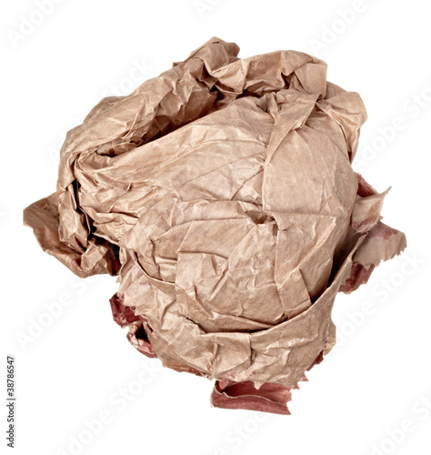 Photo: paper ball crumpled garbage frustration paper ball crumpled garbage frustration