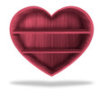 Wooden heart  shelf