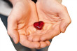 rotes Herz in der Hand