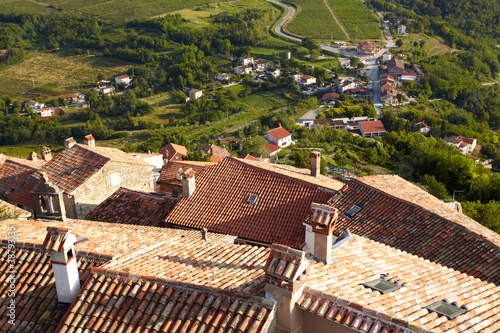 Photo: Ausblick von Bergdorf Motovun, Istrien, Kroatien Ausblick von Bergdorf Motovun, Istrien, Kroatien