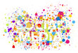 Social Media Farbklekse Social Media Farbklekse