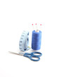 blue sewing kit