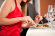 Couple Having Dinner in Restaurant