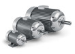 Illustration: Set of different industrial electric motors Set of different industrial electric motors